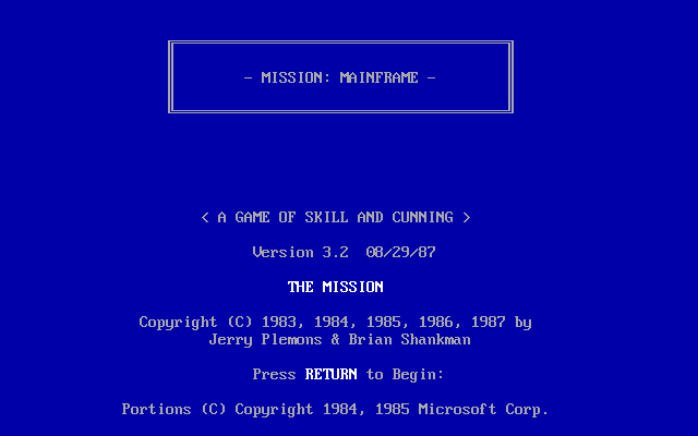 Mission : Mainframe — sstitle (WOR)