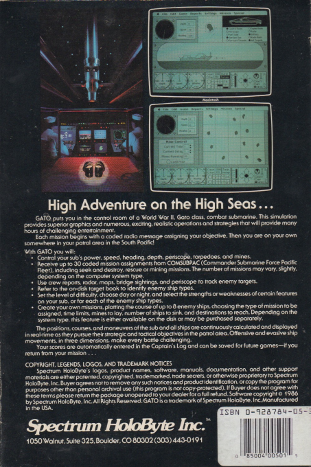 GATO — box-2D-back (US)
