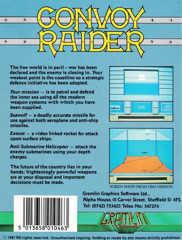 Convoy Raider — box-2D-back (EU)