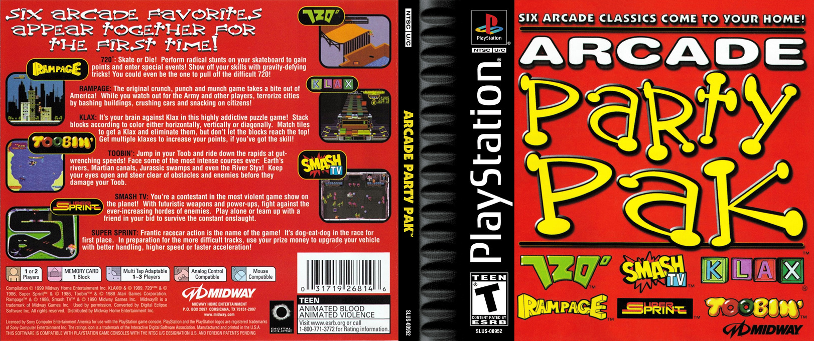 Arcade Party Pak — box-texture (US)