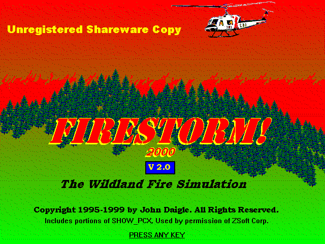 Firestorm 2000 : The Wildland Fire Simulation box art