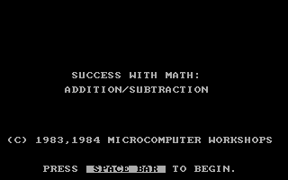 Success With Math : Addition and Subtraction — sstitle (WOR)