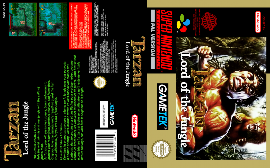 Tarzan : Lord of the Jungle — box-texture (EU)