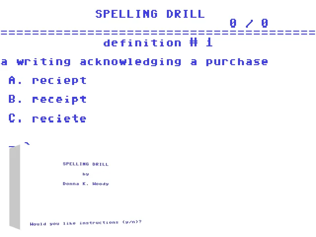 Spelling Drill #010 — mixrbv2 (WOR)