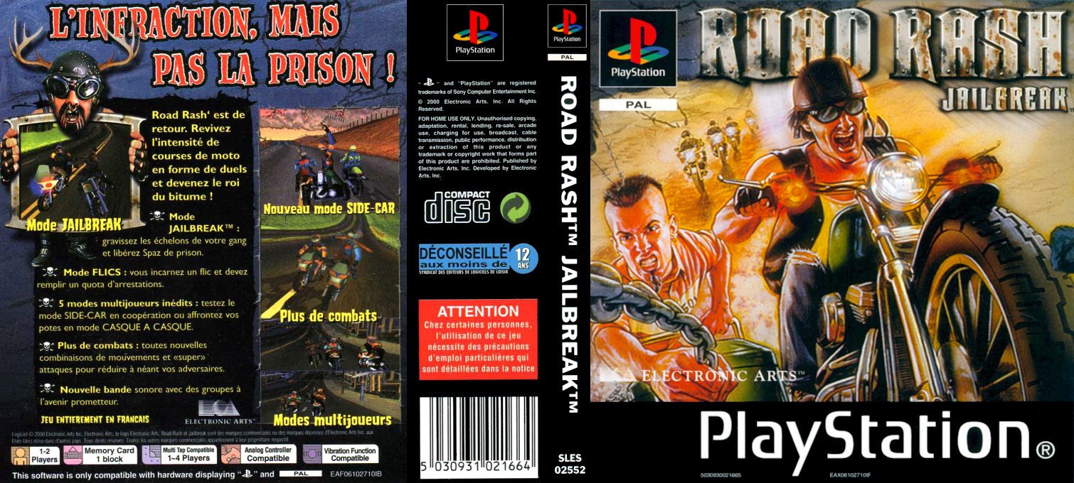 Road Rash - Jailbreak — box-texture (FR)