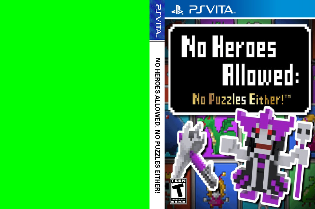 No Heroes Allowed - No Puzzles Either! — box-texture (US)