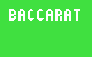 Baccarat C-64 — sstitle (WOR)