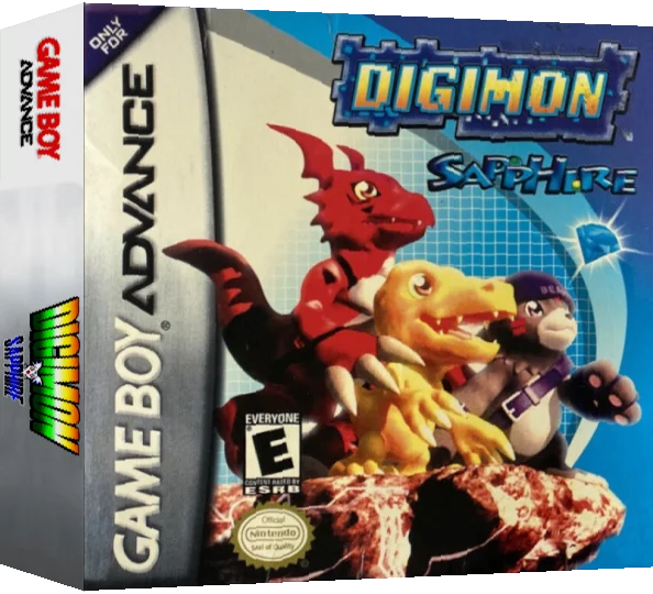 Digimon Sapphire — box-3D (US)