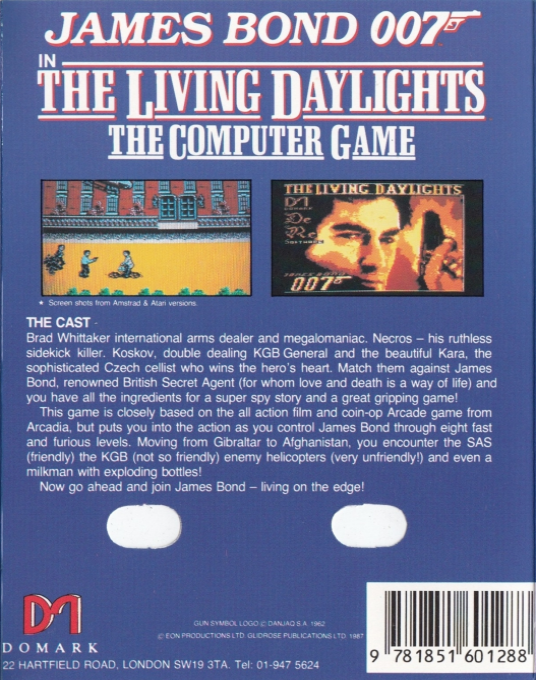 James Bond 007 In The Living Daylights - The Computer Game — box-2D-back (EU)