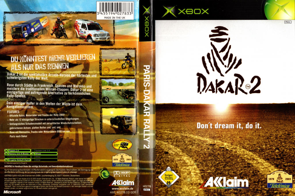 Dakar 2 - The World's Ultimate Rally — box-texture (DE)