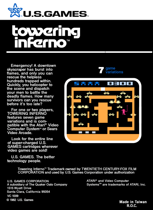 Towering Inferno — box-2D-back (US)