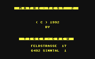 Mathe-Test II — sstitle (DE)