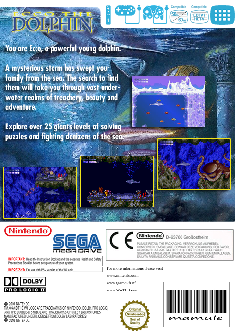 Ecco The Dolphin — box-2D-back (EU)