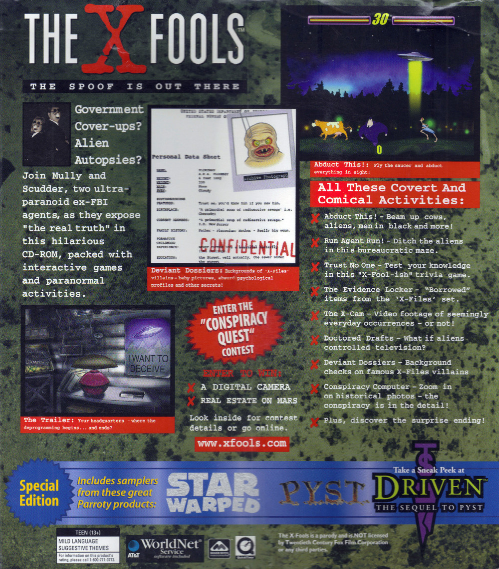 The X-Fools: The Spoof is out There — box-2D-back (US)
