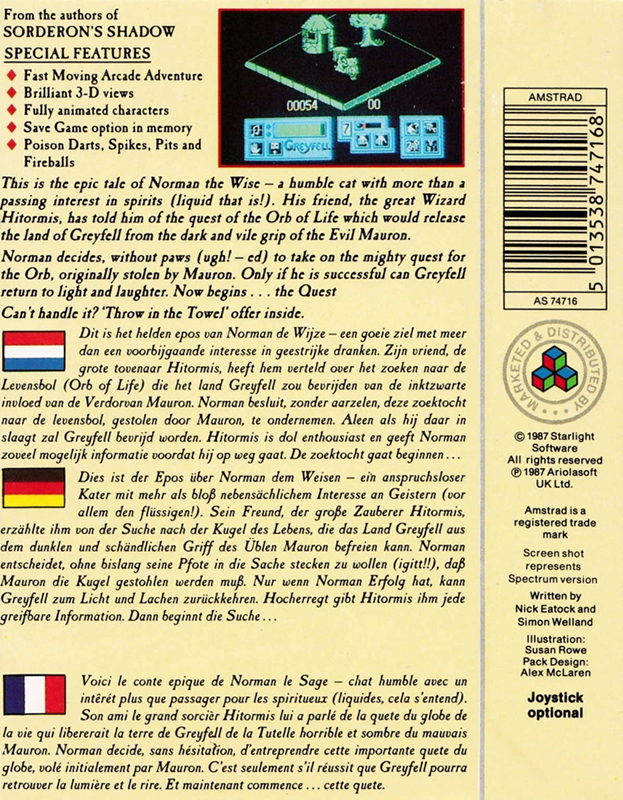 Greyfell - Legend Of Norman, The — box-2D-back (EU)