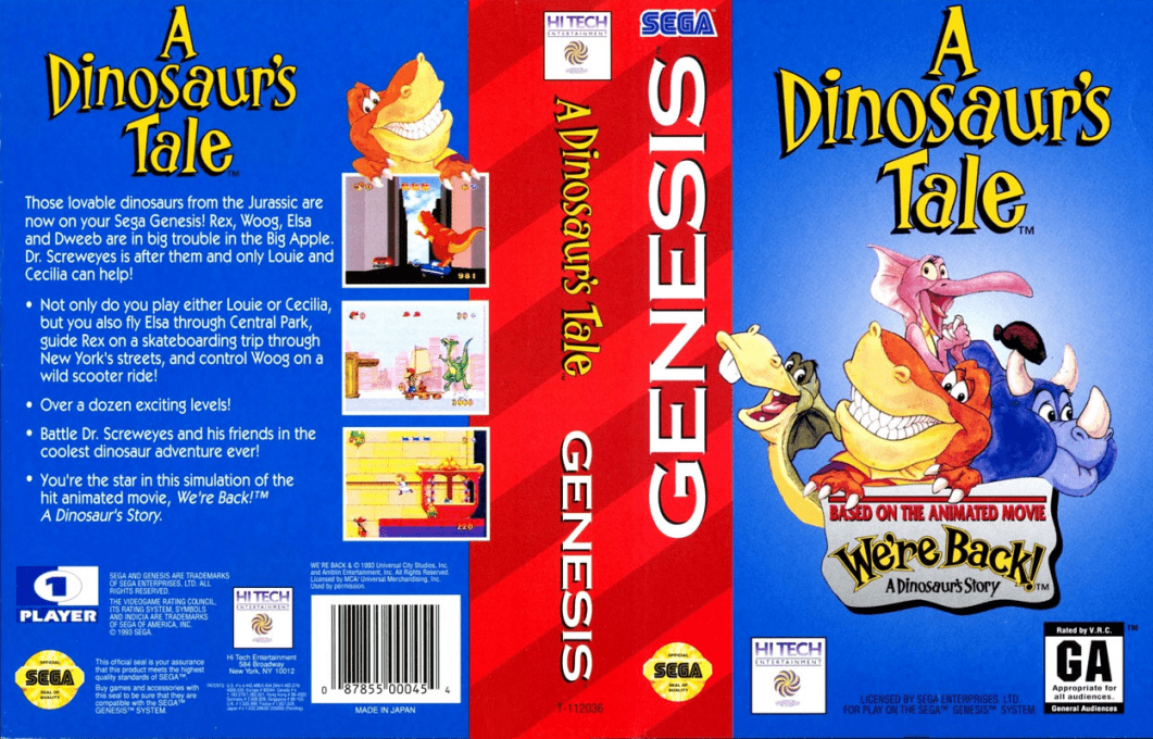 Dinosaur's Tale, A — box-texture (US)