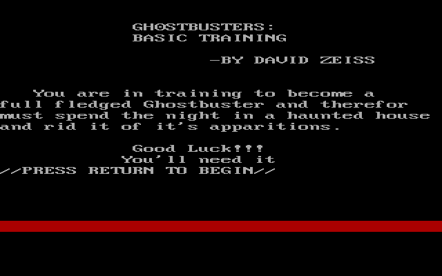 Ghostbusters : Basic Training box art