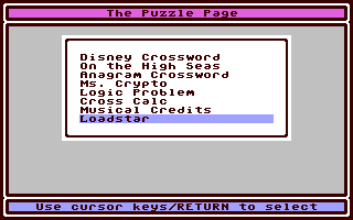 The Puzzle Page #104 — ss (WOR)