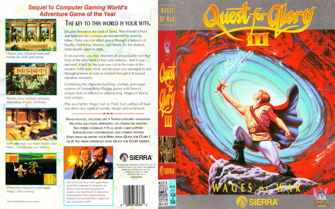 Quest For Glory 3 - Wages Of War — box-texture (US)