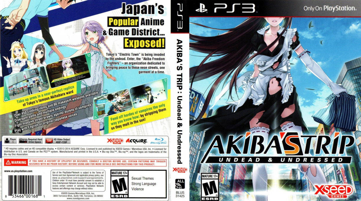 Akiba's Trip - Undead & Undressed — box-texture (US)