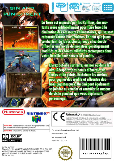 Sin And Punishment — box-2D-back (OTHER)
