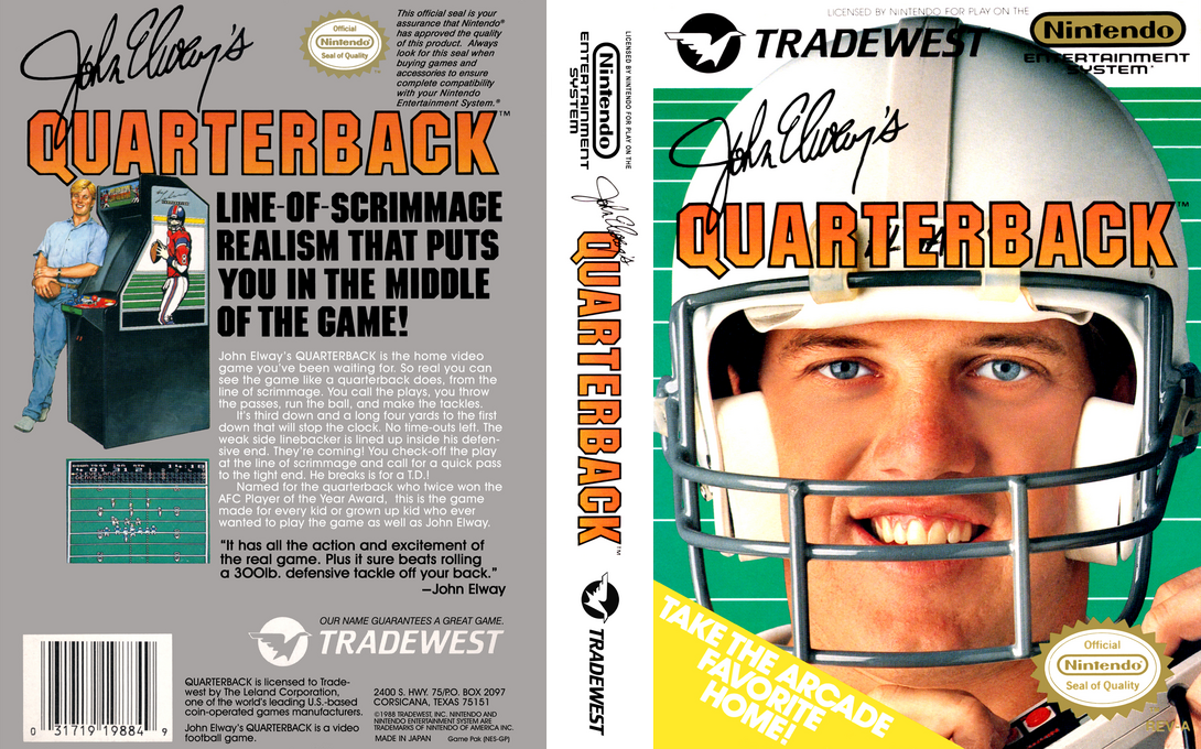 John Elway's Quarterback — box-texture (US)