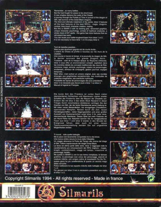 Ishar 3 - The Seven Gates Of Infinity — box-2D-back (EU)