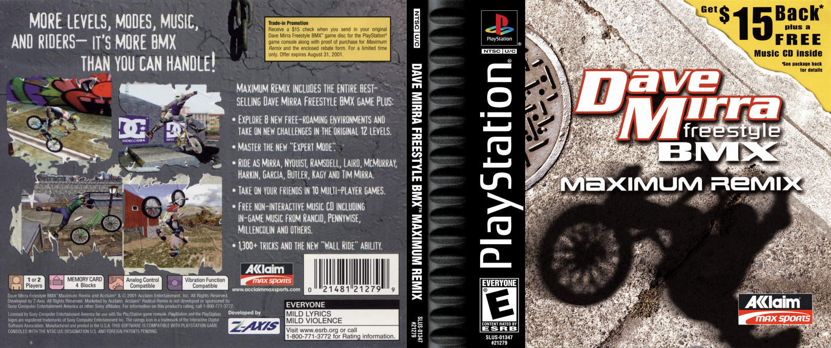 Dave Mirra Freestyle Bmx - Maximum Remix — box-texture (US)