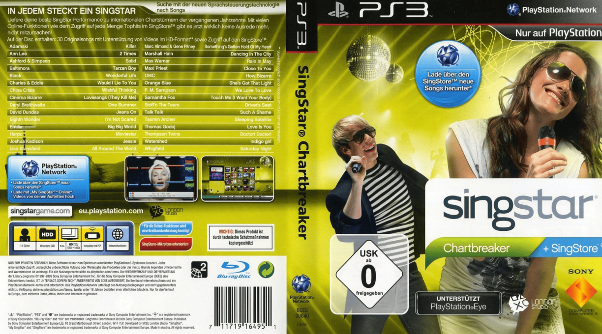 SingStar Chartbreaker — box-texture (DE)