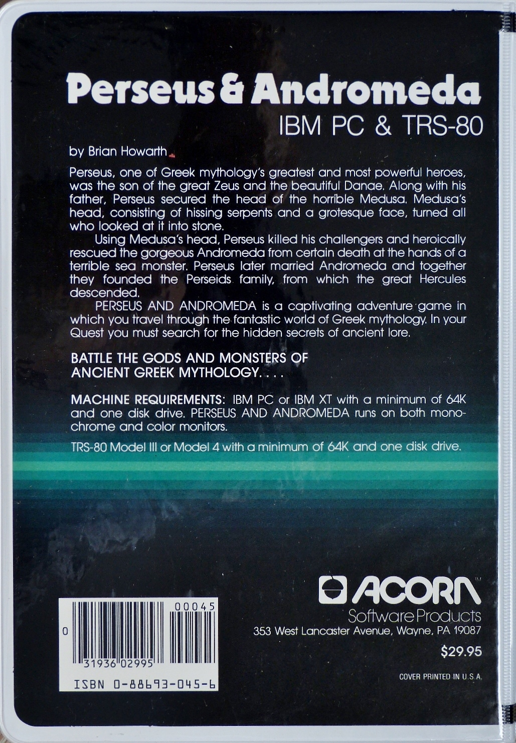 Mysterious Adventure No. 9: Perseus and Andromeda — box-2D-back (WOR)