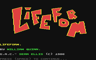 Lifeform — sstitle (WOR)