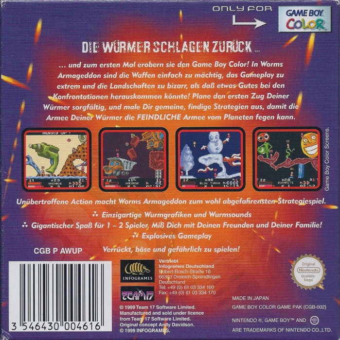 Worms Armageddon — box-2D-back (DE)