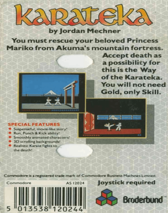 Karateka — box-2D-back (EU)