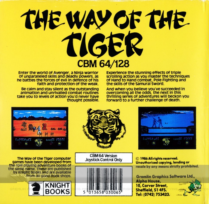 Way Of The Tiger, The — box-2D-back (EU)