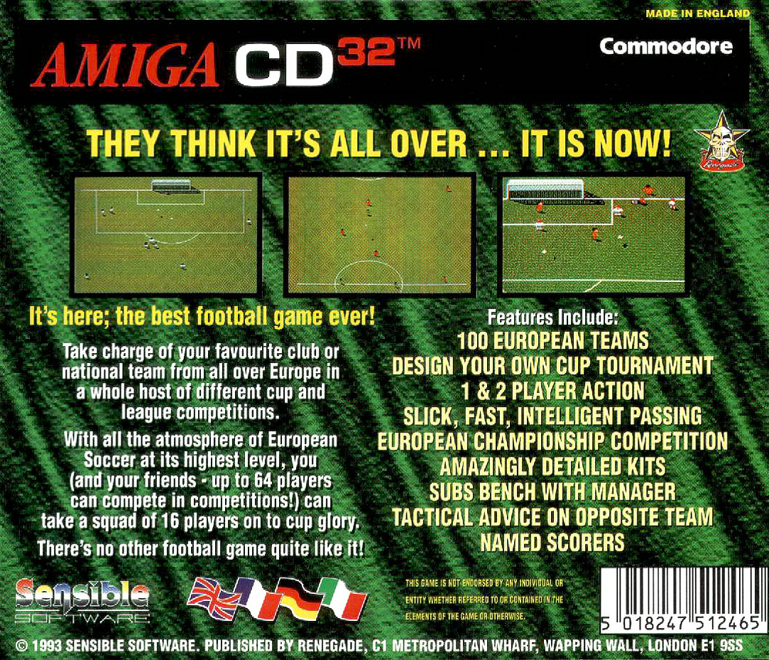 Sensible Soccer - European Champions — box-2D-back (WOR)