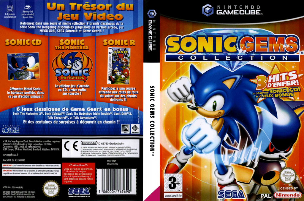 Sonic Gems Collection — box-texture (FR)