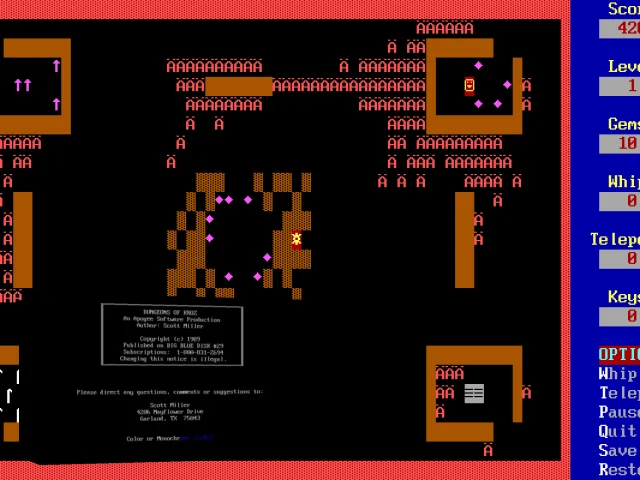 Dungeons of Kroz — mixrbv2 (WOR)