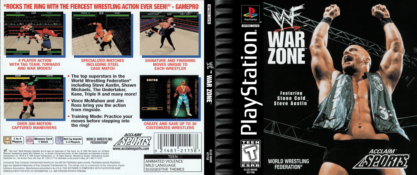 WWF War Zone — box-texture (US)