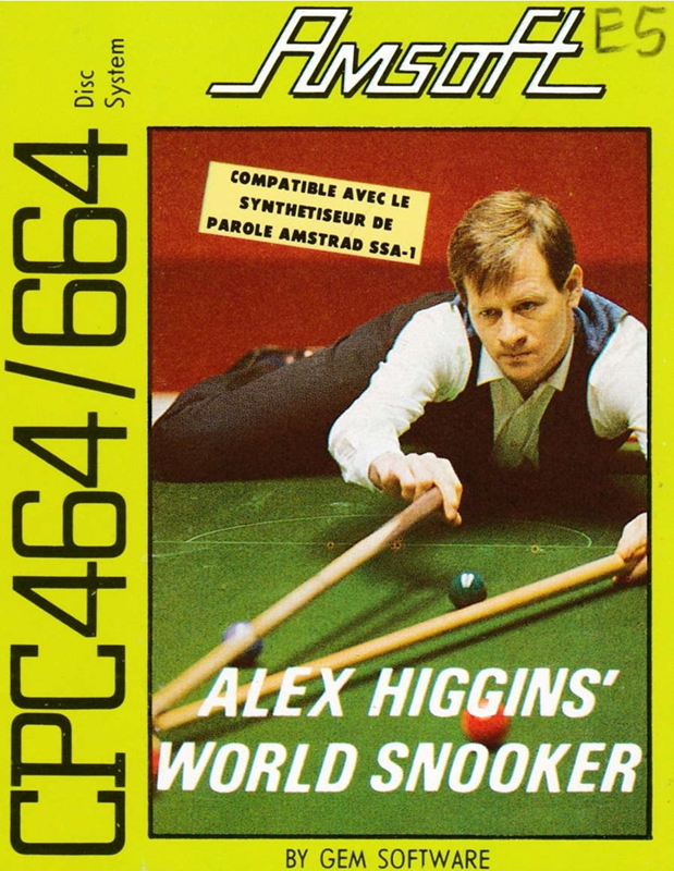 Alex Higgins World Snooker — box-2D (FR)