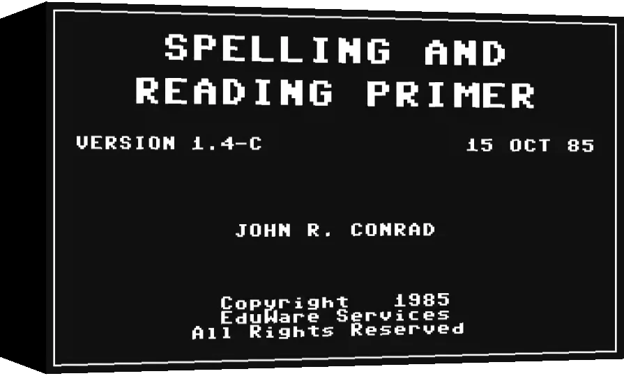 Spelling and Reading Primer — box-3D (WOR)