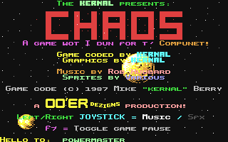 Kernal's Chaos — sstitle (WOR)