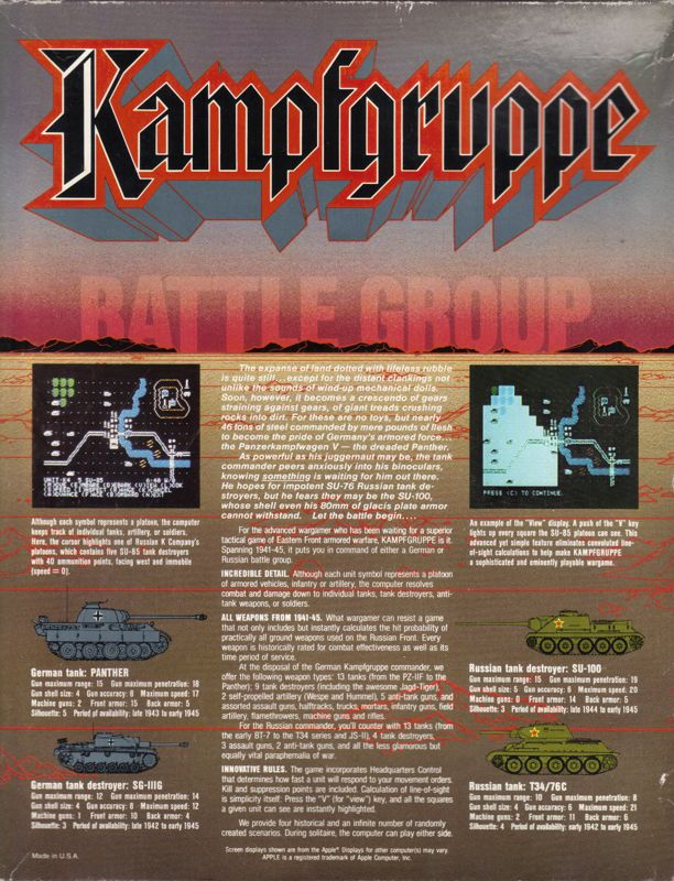 Kampfgruppe — box-2D-back (US)