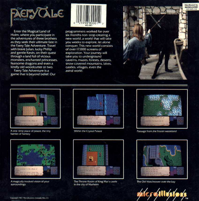 Faery Tale Adventure, The — box-2D-back (CUS)