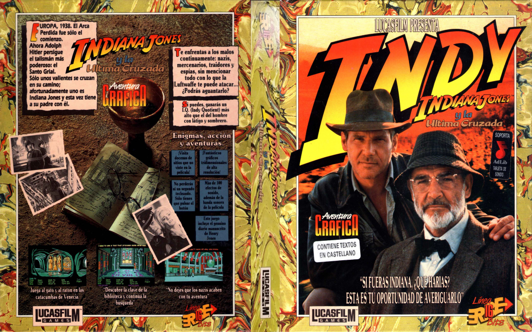 Indiana Jones And The Last Crusade - The Graphic Adventure — box-texture (SP)