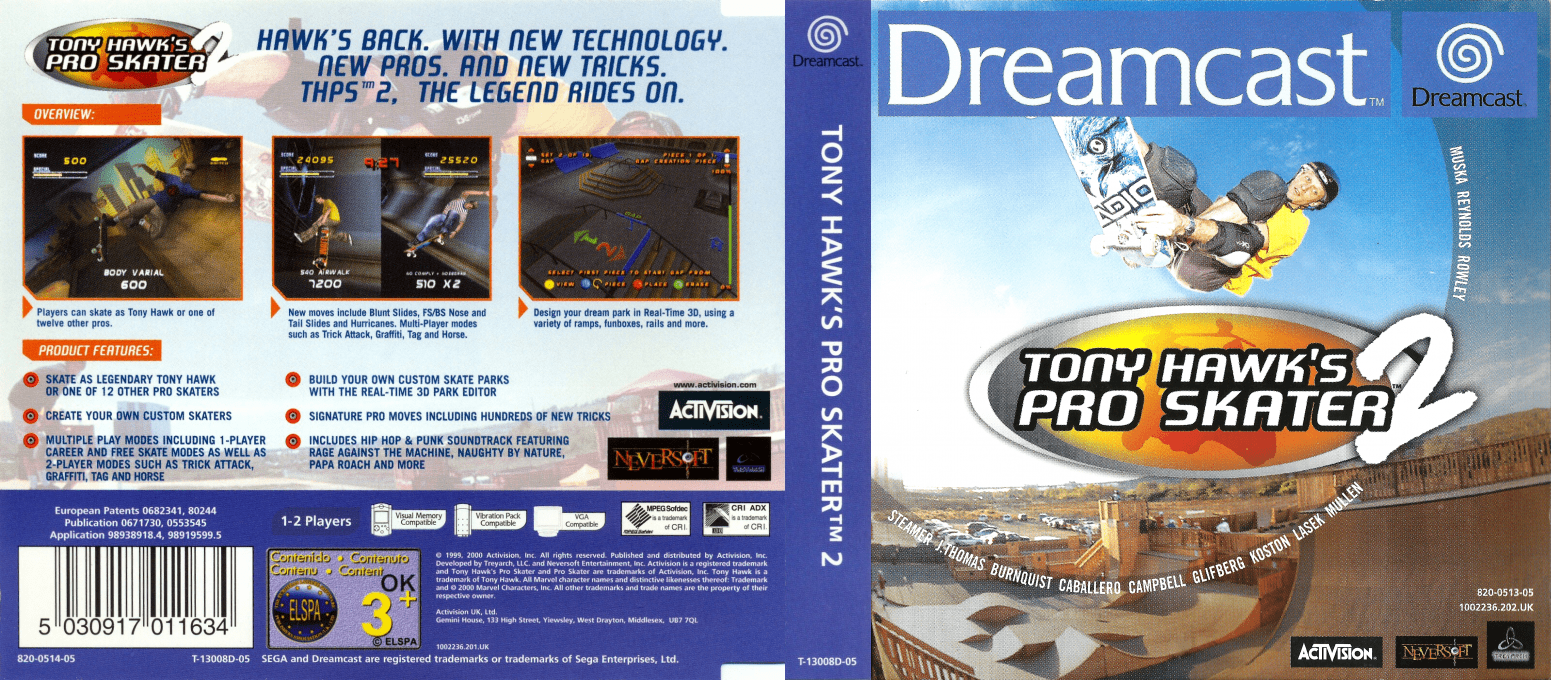 Tony Hawk's Pro Skater 2 — box-texture (EU)