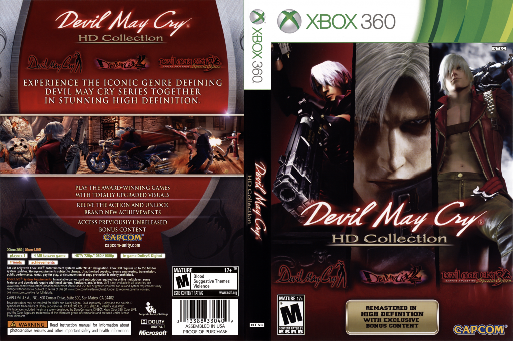 Devil May Cry - HD Collection — box-texture (US)