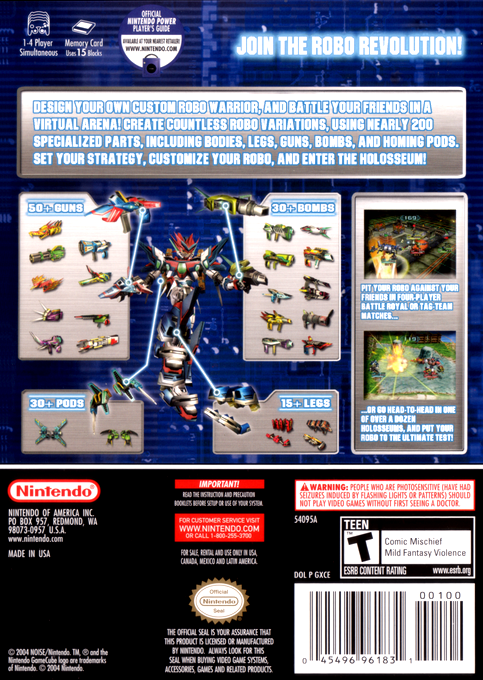 Custom Robo - Battle Revolution — box-2D-back (US)