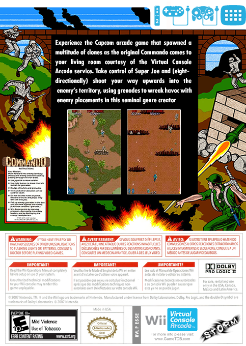Wolf of the Battlefield - COMMANDO — box-2D-back (US)