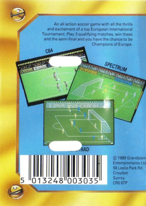Peter Beardsley's International Football — box-2D-back (EU)