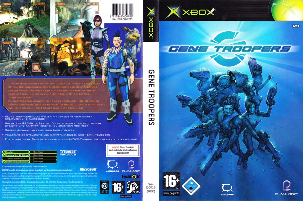 Gene Troopers — box-texture (DE)